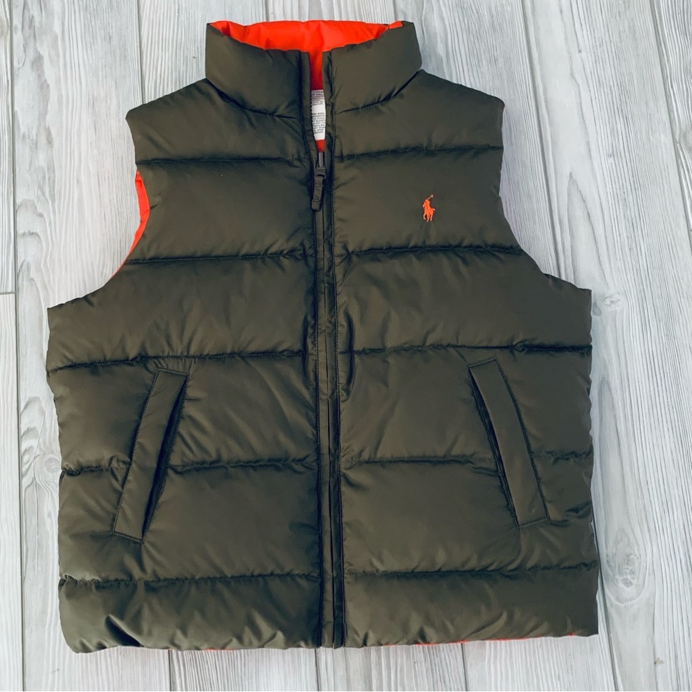 Polo Kids Reversible Puffer Vest Sz 8